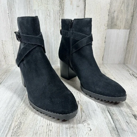 Blondo Tamzin Waterproof Bootie in Black Suede #964 - Picture 3 of 12